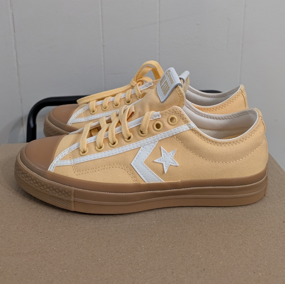 Converse All Star Gold and Cream Sneakers